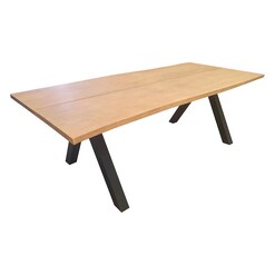 Picture of Relik Outdoor Wooden Dining Table Natural/Black Nova Caeli