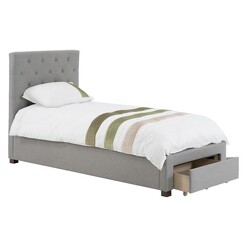 Picture of Reno Upholstered Storage Bed Fabric Light Grey Beaumont & Braddock