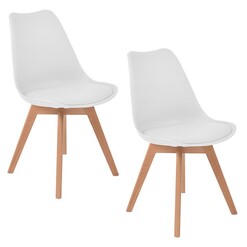 Picture of Replica Eames Set of 2 Faux Leather Dining Chairs Assorted Levede