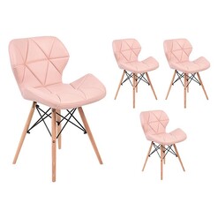 Picture of Replica Eames Set of 4 Faux Leather Butterfly Dining Chairs Assorted Levede