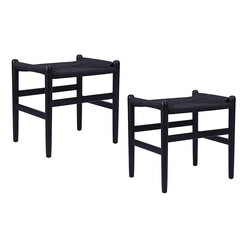 Picture of Replica Hans Wegner Wishbone Dining Low Stool (Set of 2) Wood Assorted casabona