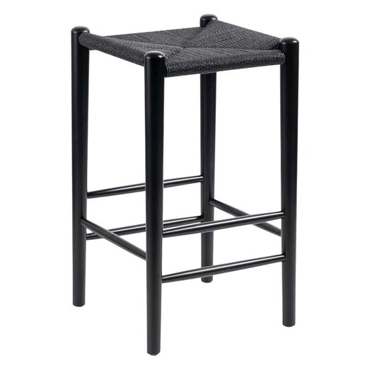 Picture of Replica Hans Wegner Wishbone Timber Bar Stool in Black by casabona Picture of Replica Hans Wegner Wishbone Timber Bar Stool in Black by casabona