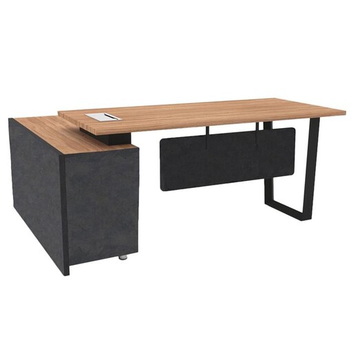 Picture of Rether Executive Desk in Light Brown/Black by Iniko