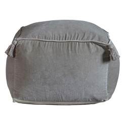Picture of Reynaldo Velvet Pouffe Cotton Assorted Castle Road Interiors