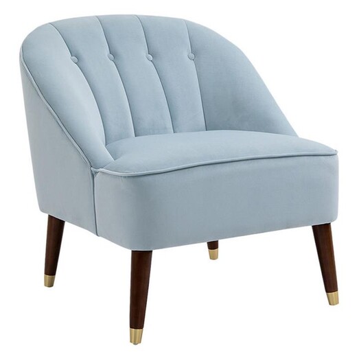 Picture of Reyne Velvet Occasional Chair in Blue by CAFE Lighting & Living