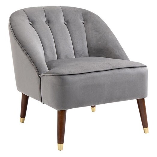 Picture of Reyne Velvet Occasional Chair in Grey by CAFE Lighting & Living Picture of Reyne Velvet Occasional Chair in Grey by CAFE Lighting & Living