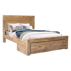 Picture of Rhia Timber Bed Wood Natural Beaumont & Braddock