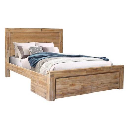 Picture of Rhia Timber Bed Wood Natural Beaumont & Braddock