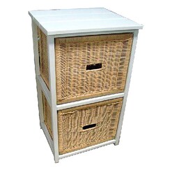 Picture of Riabo 2-Drawer Cabinet Wood White Dover Mason