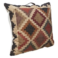 Picture of Riaz Kilim Floor Cushion in Brown by Second Nature