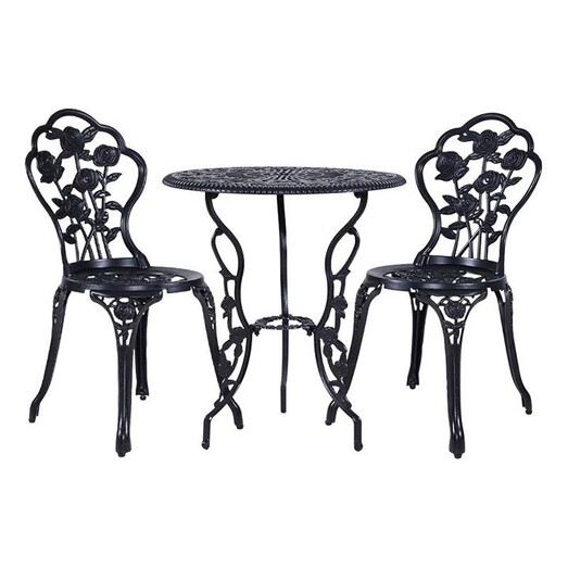 Picture of Ribe 3-Piece Outdoor Aluminium Bistro Set Black Frisse Outdoors Picture of Ribe 3-Piece Outdoor Aluminium Bistro Set Black Frisse Outdoors