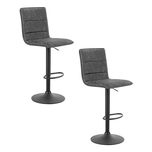 Picture of Richard Bar Stool (Set of 2) Faux Leather Vintage Grey Resort Living Picture of Richard Bar Stool (Set of 2) Faux Leather Vintage Grey Resort Living