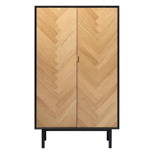 Picture of Richter Tall Cabinet MDF Natural/Black Iniko