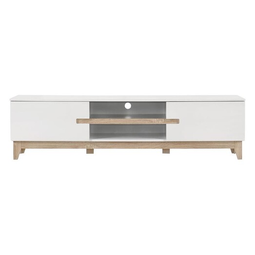 Picture of Riley Entertainment Unit Chipboard White/Oak U.S Designs