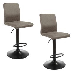 Picture of Rina Set of 2 Fabric Bar Stools Vintage Cognac Bay Road Designs