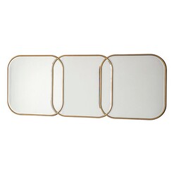Picture of Rita Rectangular Bevelled Mirror Glass Gold Castle Road Interiors