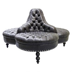 Picture of Ritz Lounge Chair Leather Belon Black Searles Homewares