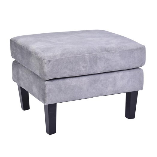 Picture of Riverton Velvet Ottoman in Grey by Alliance Furniture
