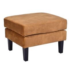 Picture of Riverton Velvet Ottoman in Orange by Alliance Furniture