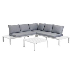 Picture of Rizzo 5 Seater Modular Outdoor Sofa Set in White by Vida & Co.