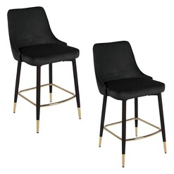 Picture of Robin Set of 2 Velvet Bar Stools Assorted Bay Road Designs