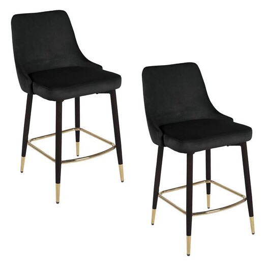 Picture of Robin Set of 2 Velvet Bar Stools Assorted Bay Road Designs