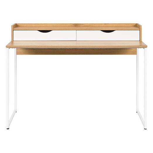 Picture of Roburn Study Desk in White/Oak by Dover Mason