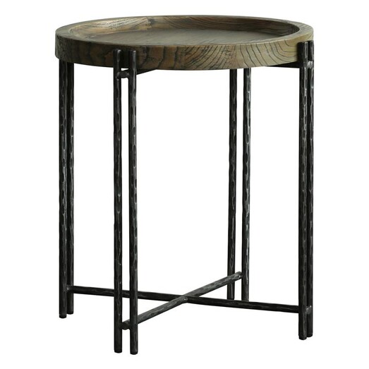 Picture of Roccoco Recycled Timber Side Table Elm Dark Brown/Black Alliance Furniture Picture of Roccoco Recycled Timber Side Table Elm Dark Brown/Black Alliance Furniture
