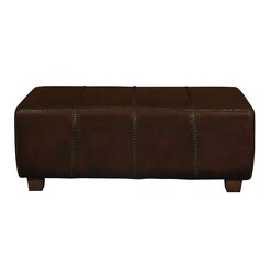 Picture of Rocha Leather & Ottoman in Mahogany by Kayu Estate