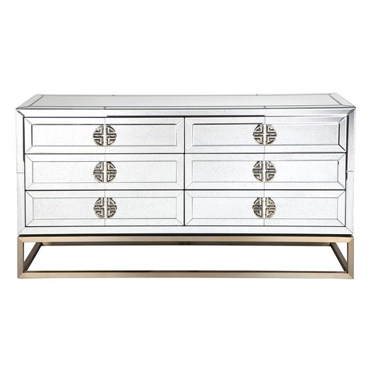 Picture of Rochester Chest of Drawers MDF Antique Brass CAFE Lighting & Living