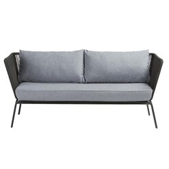 Picture of Rogelio 3 Seater Outdoor Sofa Fabric Dark Grey Vida & Co.