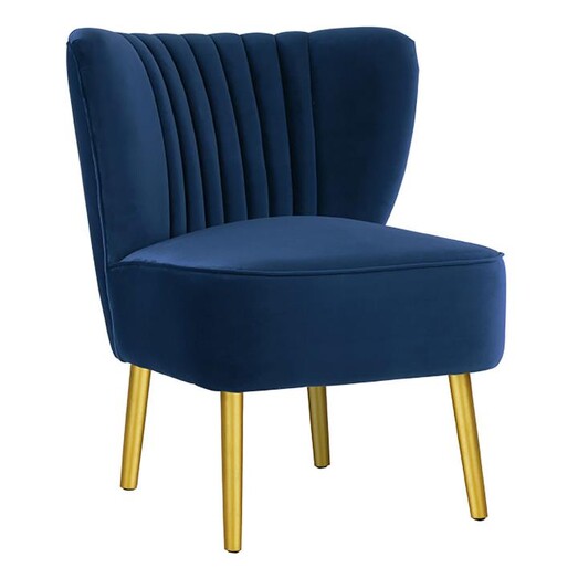 Picture of Roldani Velvet Lounge Chair, Gold Legs Assorted D&D Design