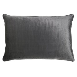 Picture of Roma Velvet Breakfast Cushion Size 35 x 50cm in Charcoal by Maison by Rapee
