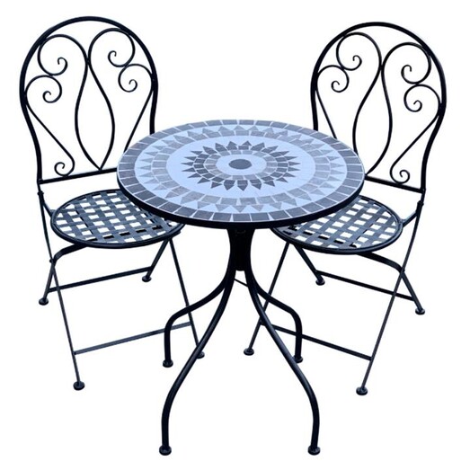 Picture of Romina 3-Piece Patio Outdoor Dining Set Metal The Complete Garden