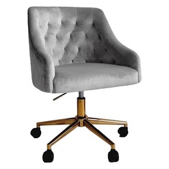 Picture of Roosevelt Tufted Velvet Office Chair Grey HOMESTAR