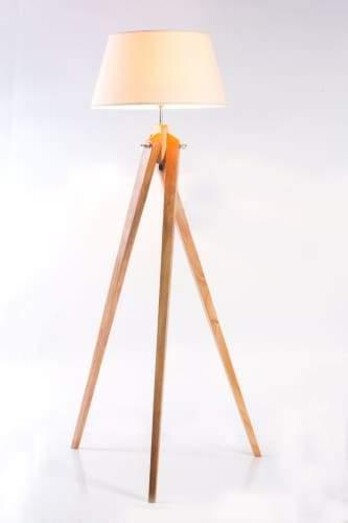 Picture of Rosalyn Classic Tripod Floor Lamp - Natural