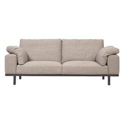 Picture of Rosemont 3 Seater Sofa with Timber Legs in Black/Beige by Vida & Co.