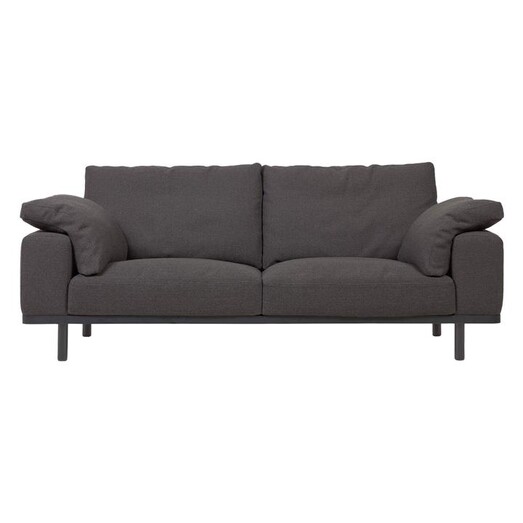 Picture of Rosemont 3 Seater Sofa with Timber Legs in Grey/Black by Vida & Co.