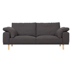 Picture of Rosemont 3 Seater Sofa with Timber Legs in Grey/Light Brown by Vida & Co.