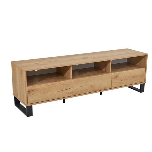 Picture of Roslyn Modern Classic TV Stand Entertainment Unit W/ Storage - Oak