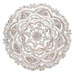 Picture of Round Stepped Handcrafted Wall Decor Wood Distressed White Artisan Homewares