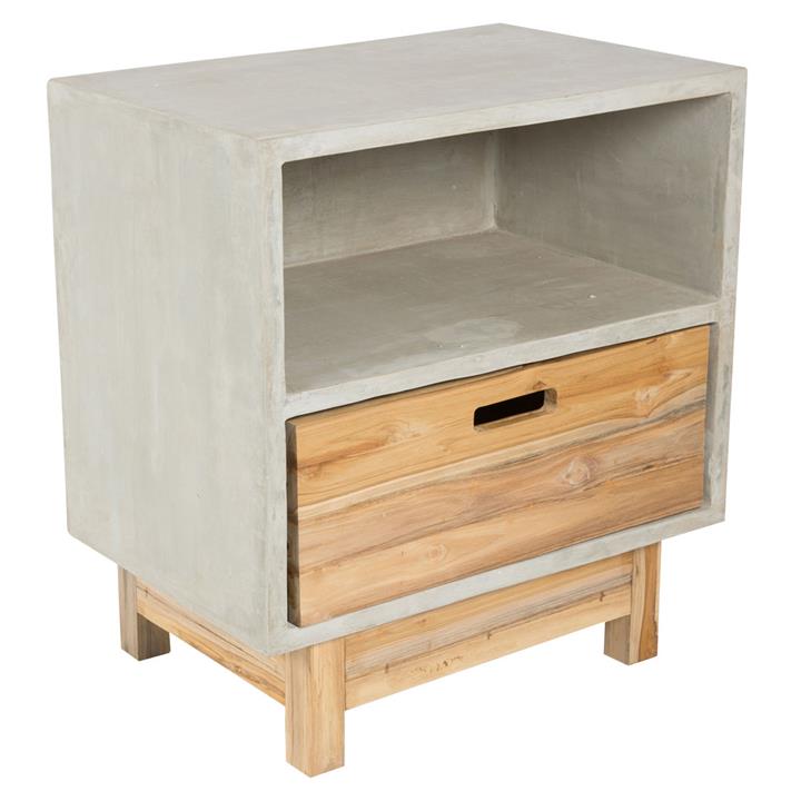 Picture of Rowan Concrete Bedside Table Natural Casa Uno