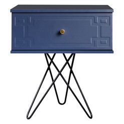 Picture of Royal A Bedside Table, Navy Blue MDF Assorted Emma's Design