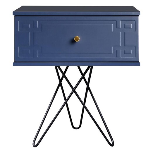 Picture of Royal A Bedside Table, Navy Blue MDF Assorted Emma's Design