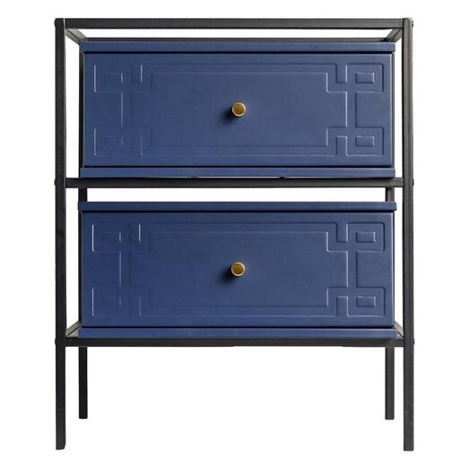 Picture of Royal Cownwa Bedside Table, Navy Blue MDF Assorted Emma's Design