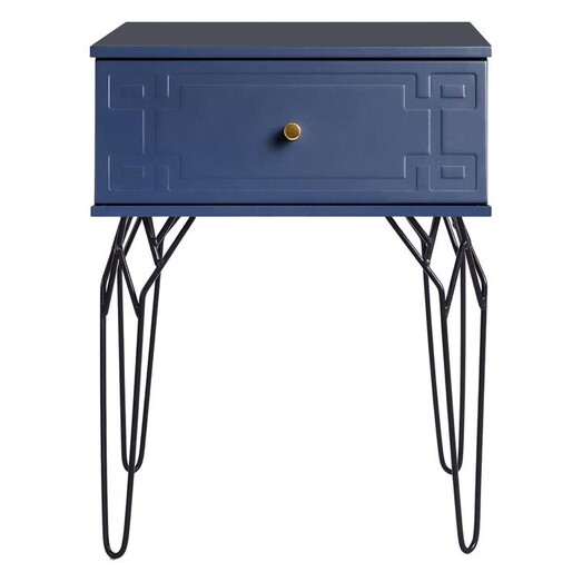 Picture of Royal E Bedside Table, Navy Blue MDF Assorted Emma's Design