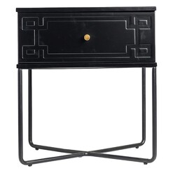 Picture of Royal W Bedside Table, Black MDF Assorted Emma's Design