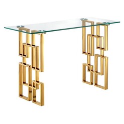 Picture of Royale Console Table in Gold/Natural by Future Classics Furniture