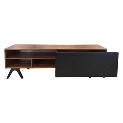 Picture of Rubeo Entertainment Unit MDF Walnut/Black Iniko