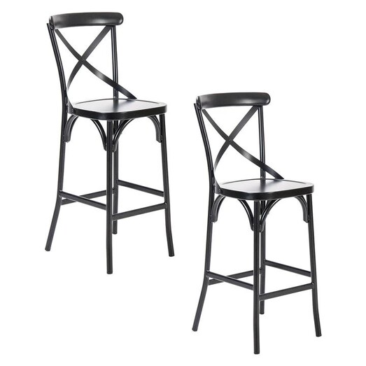 Picture of Ruelle Outdoor Bar Stool (Set of 2) Aluminium Black SLH Picture of Ruelle Outdoor Bar Stool (Set of 2) Aluminium Black SLH